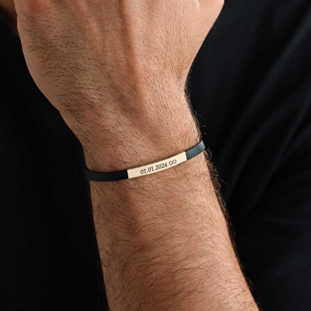 Plaka Rubber Erkek Bileklik