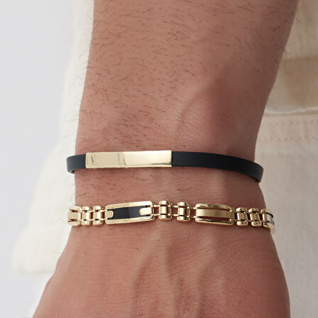 Plaka Rubber Erkek Bileklik