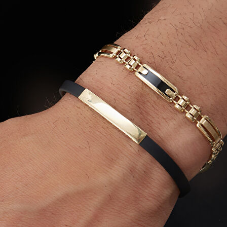 Plaka Rubber Erkek Bileklik