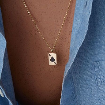 Maça As Erkek Kolye