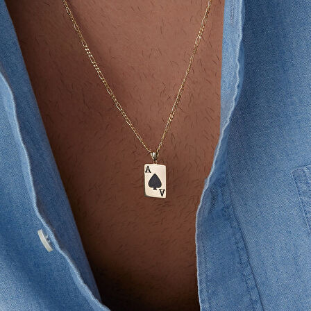 Maça As Erkek Kolye