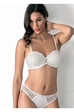 5155 Brode Kaplı Taşlı Sütyen Takım