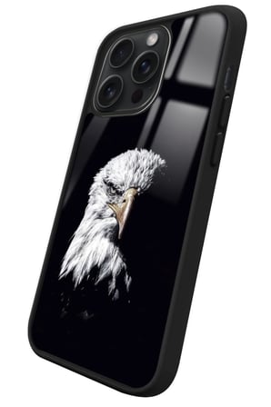 Apple iPhone 12 Pro Max Uyumlu Kartal Tasarımlı Parlak Silikon Kılıf