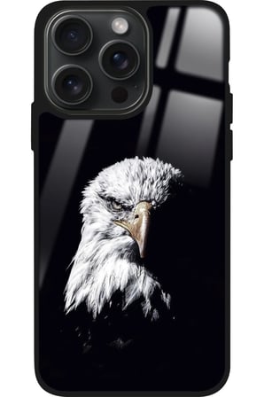 Apple iPhone 13 Pro Max Uyumlu Kartal Tasarımlı Parlak Silikon Kılıf