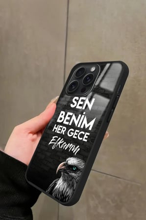 Apple iPhone 16 Pro Uyumlu Taraftar Sözü Yazılı Parlak Silikon Kılıf
