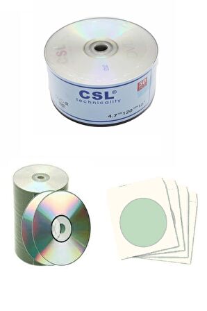 CSL Boş Cd-r 700mb-80mın 52x 10 Adet Ve Cd Zarfı 10 Adet