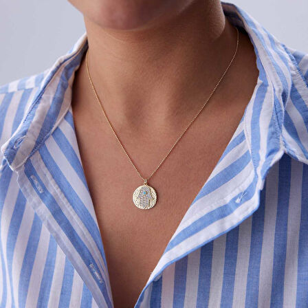 Dövme Plaka Taşlı Fatmanın Eli Kolye