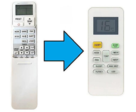 Toshiba WH-TA04NE Klima Kumandası-Resimde Sağdaki Gönderilir