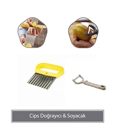 Sunplast Cips Doğrayıcı Soyacak - Krem