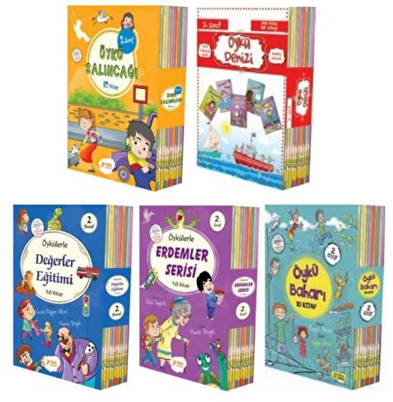 Yuva 2. Sınıf Hikaye Seti 5 Kutu 50 Kitap