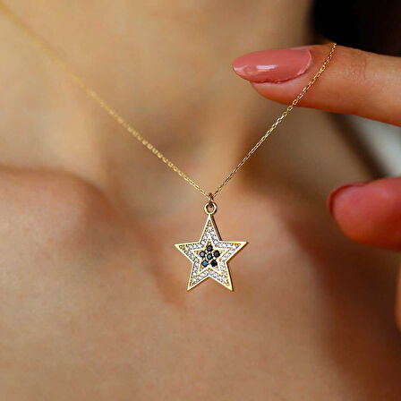 Taşlı Yıldız Kolye