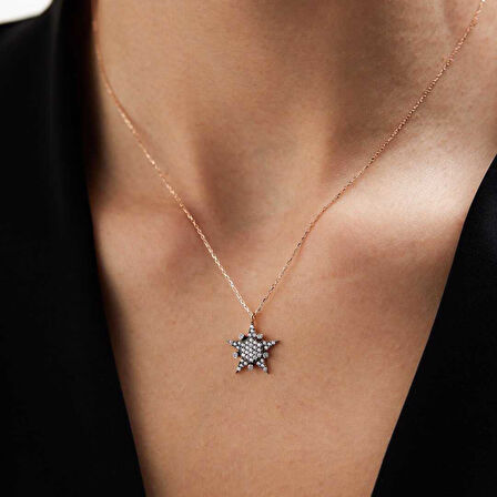 Taşlı Küçük Yıldız Kolye