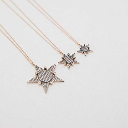 Taşlı Küçük Yıldız Kolye