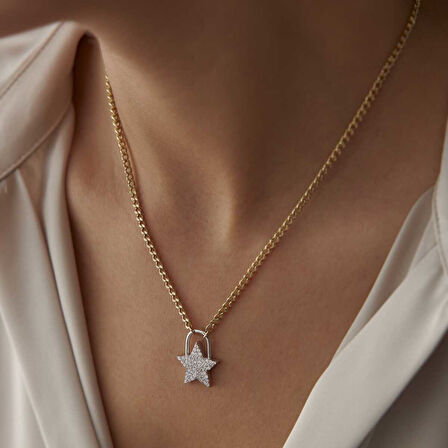 Taşlı Yıldız Kolye