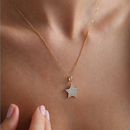 Taşlı Star Kolye