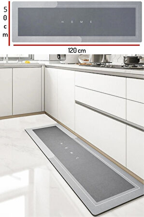 ( 1 Adet ) 50x120 Cm Banyo, Mutfak Paspası Kaymaz Tabanlı Su Emici Yapı Dikdörtgen