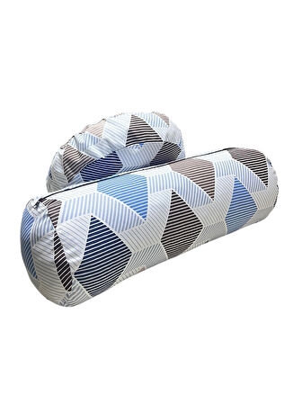 Bolster Minderi & Meditasyon Minderi Ikili Set Geometrik Desenli
