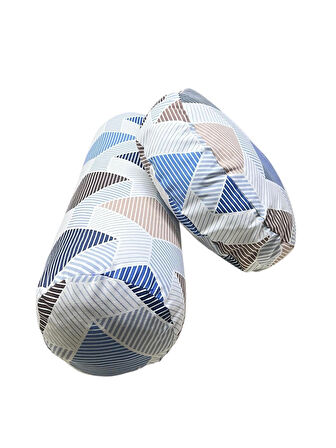 Bolster Minderi & Meditasyon Minderi Ikili Set Geometrik Desenli