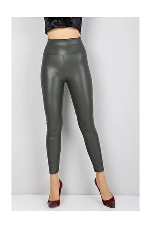 Içi Peluşlu Toplayıcı Deri Tayt