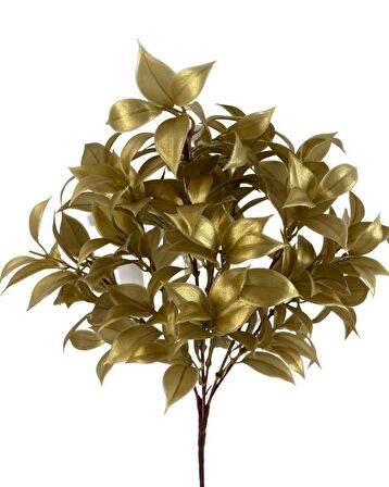 Yapay Çiçek Altın Gold Limon Yaprağı Demet Şimşir Demeti Garnitür Aradal Dekoratif Yapay Bitki