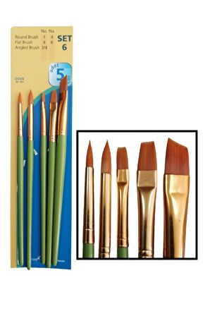 Sentetik fırça Seti Academy Dove 5 li Fırça Seti 1 Paket