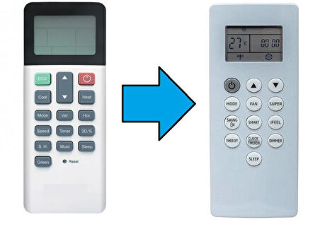 Hisense hye-w01 ile uyumlu Klima Kumandası-Resimde Sağdaki Gönderilir