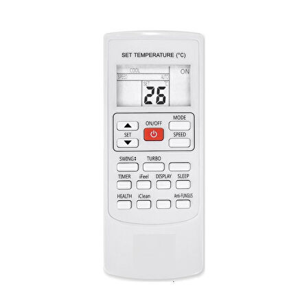 Electrolux EXP34U338CW İle Uyumlu Mobil Portatif Klima Kumandası