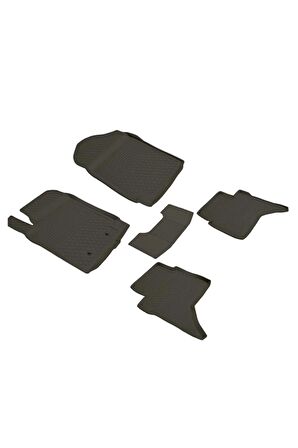 Refref Mitsubishi L200 Uyumlu 4d Havuzlu Kauçuk Paspas 2015 2019 Siyah