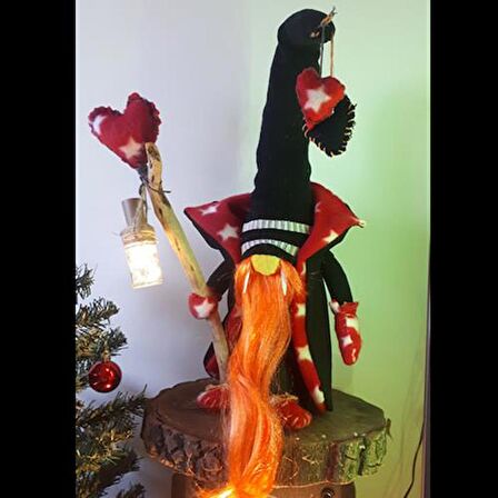 himarry ledli aplik dekoratif şans cücesi biblo hediye 60 cm