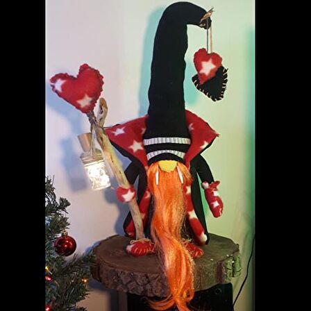 himarry ledli aplik dekoratif şans cücesi biblo hediye 60 cm