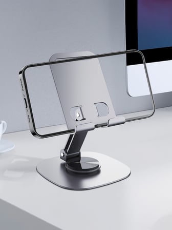 Yüksek Kaliteli Metal Katlanabilir 360 Dönebilen Ayarlanabilr Telefon Tutucu Masa Üstü Tablet Standı 02