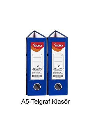 Telgraf Klasör Mavi Geniş A5 Plastik 2 Adet