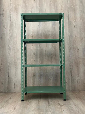 4 Katlı 31x75x150 cm Dekoratif Yeşil Çelik Raf
