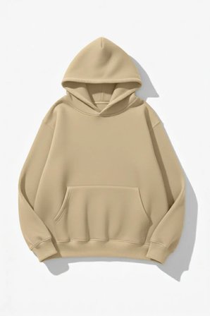 Unisex Yumuşak Dokulu 3 İplik Cream Oversize Sweatshirt