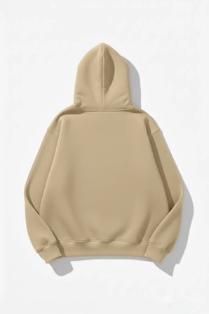Unisex Yumuşak Dokulu 3 İplik Cream Oversize Sweatshirt