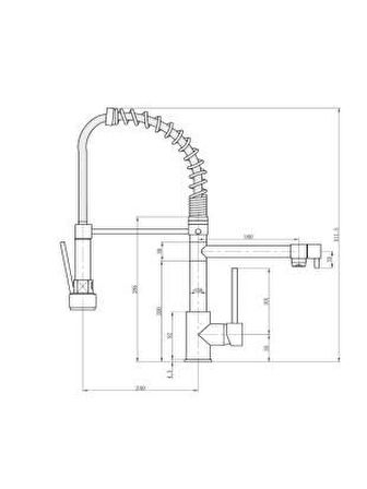 EVYAP KİTCHEN FAUCET BTR-10 ENDÜSTRİYEL EVİYE  BATARYASI