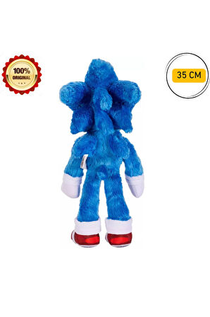 Sonic 3 Lüks Sonic Pelüş Figür 35Cm Peluş Sonic Figür Oyuncak Sonic Hedgehog