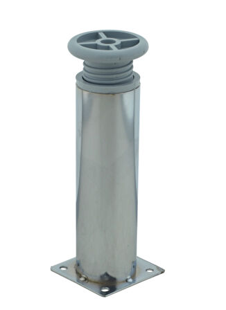 LUDIA Metal Ayarlanabilir 3 Adet Mobilya Ayağı Metal Tablalı 15cm