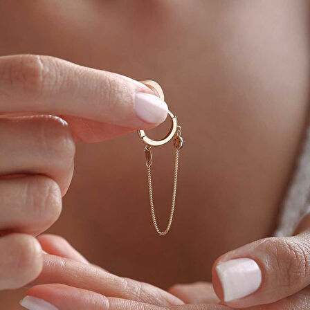 Zincir Sallantılı Nazar Küpe