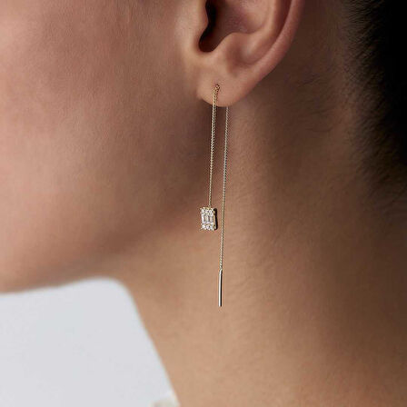 Zincir Sallantılı Baget Küpe