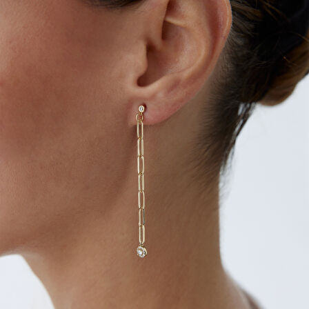 TekTaş Ataç Sallantılı Küpe