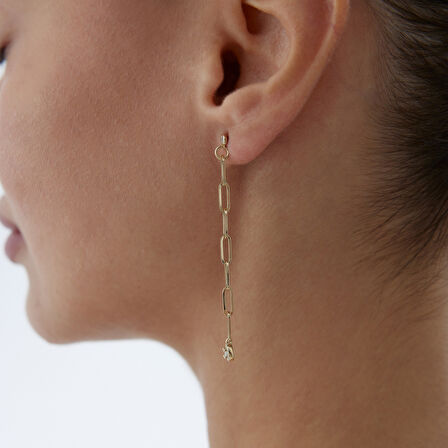 TekTaş Ataç Sallantılı Küpe