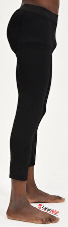 FUTBOL ERKEK UZUN TAYT PANTOLON SİYAH CEPSİZ