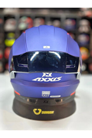 AXXIS Panther Sv Solıd A7 Matt Blue Tam Kapalı Kask