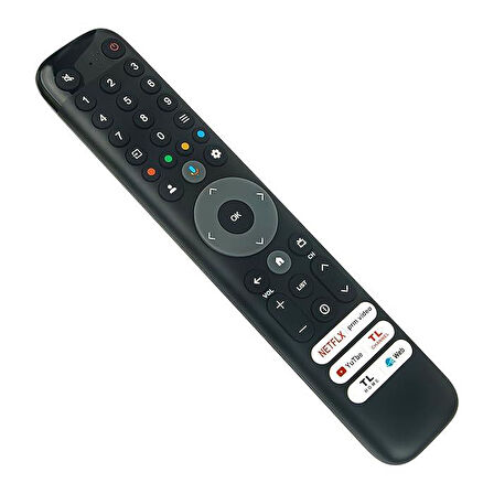 Tcl 65C655 İle Uyumlu 4k Qled  Tv Kumanda-Mikrofonlu