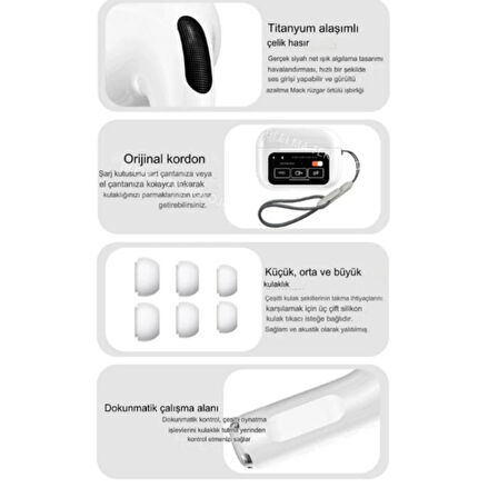 Ozmik Pro 2 Anc Dokunmatik Ekranlı Bluetooth Kulaklık Ios Android Tüm Telefonlara Uyumlu