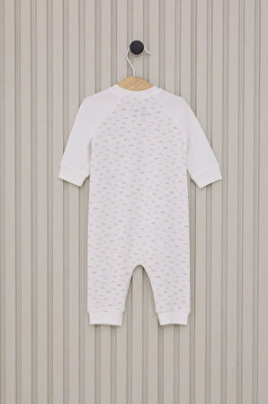 U.S.Polo Erkek Bebek Uzun Kol Patiksiz Tulum USB2025 Krem