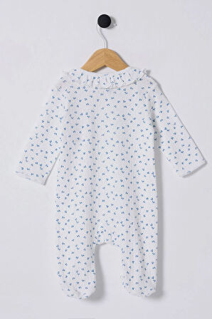 U.S Polo Bebek Tulum USB2435 Beyaz-Mavi