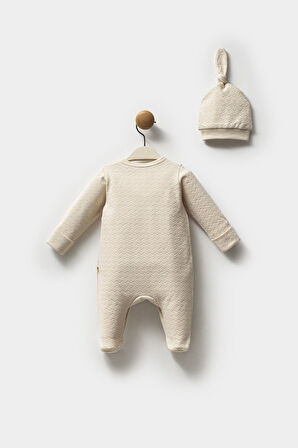 Moi Noi Şapkalı Tulum MNB1249 Bej