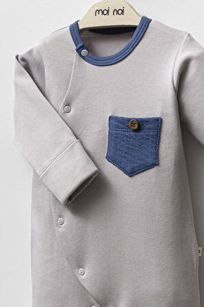 Moi Noi Şapkalı Tulum MNB1250 Gri